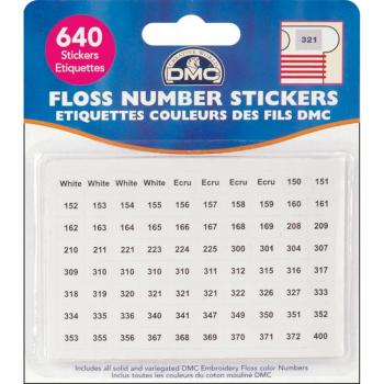 Image of DMC Floss Number Stickers